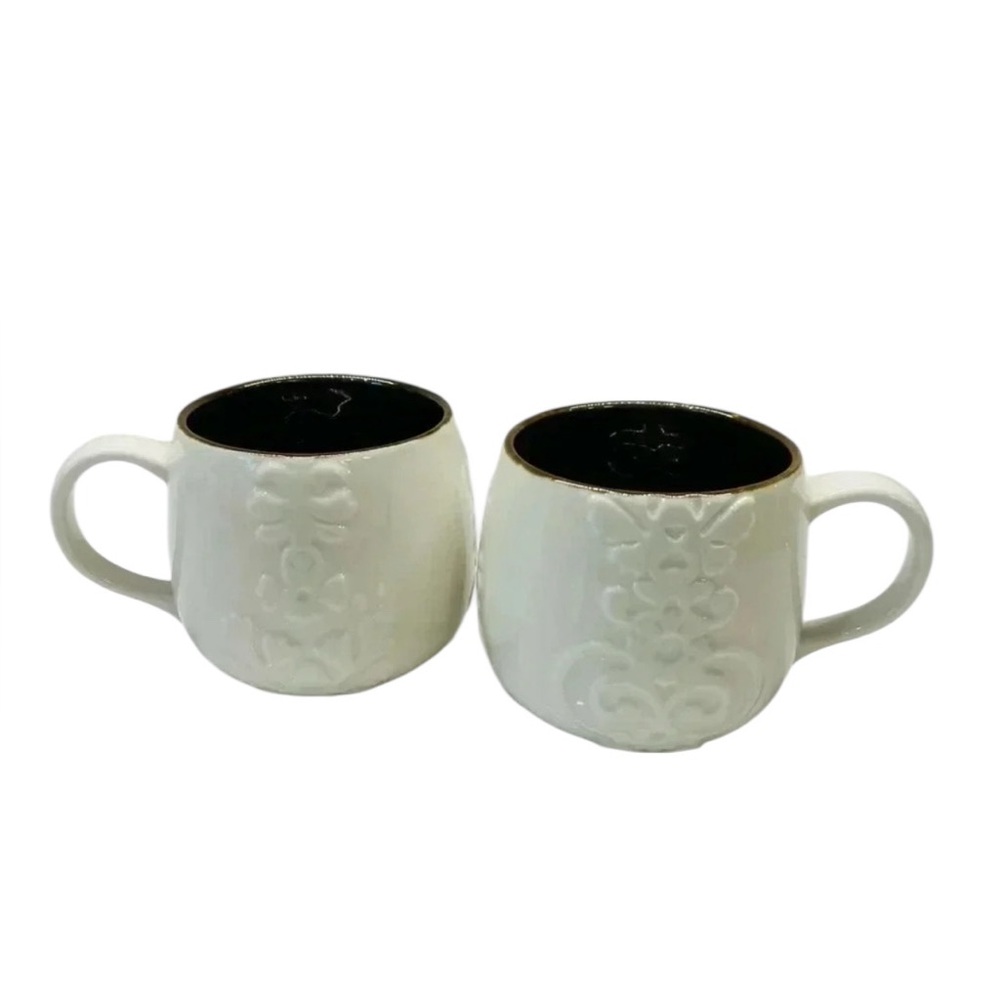 Starbucks Casi Cielo White Floral‎ Coffee Mug Set